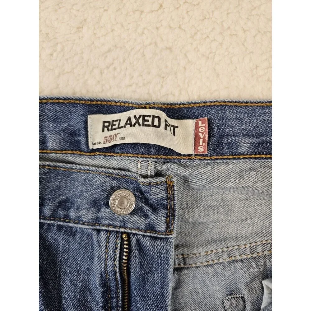 Vintage Levi's 550 Jeans Mens 38x32 Relaxed Fit‎ Medium Wash Blue Preppy Y2K Dad